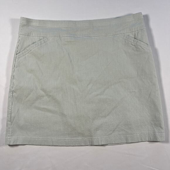 Mario Serrani Striped Seersucker Golf Tennis Athletic Skort | Women's L - Picture 1 of 6